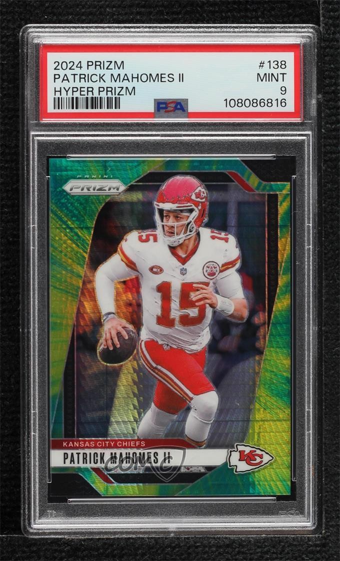 2024 Panini Prizm Hyper Prizm 157/180 Patrick Mahomes II #138 PSA 9 MINT 1cw4