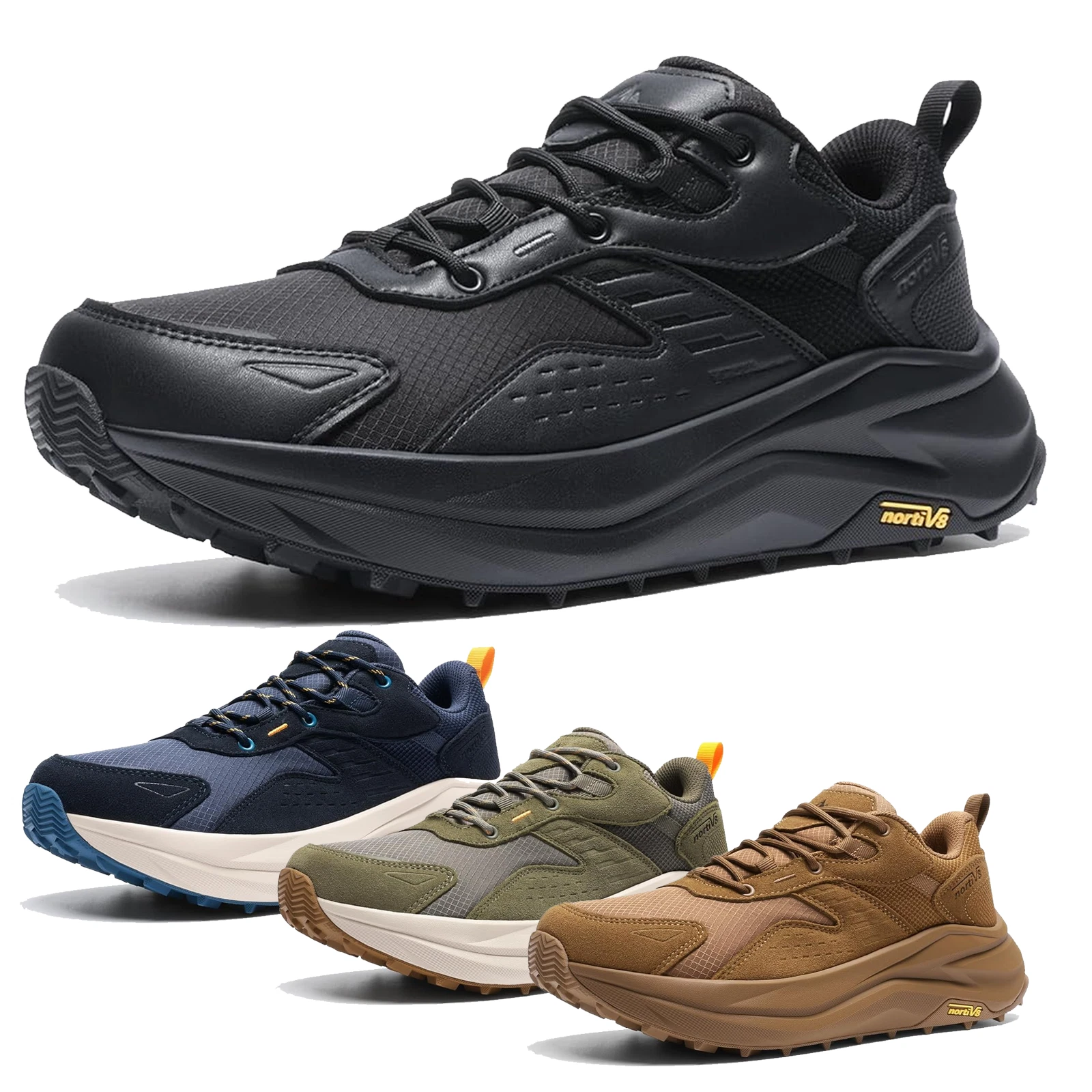 NORTIV 8 Men's Wide Toe Box Hiking Shoes Waterproof Trekking Camping Shoes
Opens in a new window or