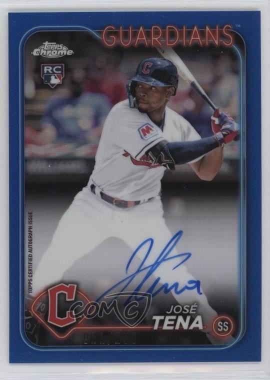 2024 Topps Chrome Rookie Blue Refractor /150 Jose Tena José #RA-JT Auto RC 0ok8