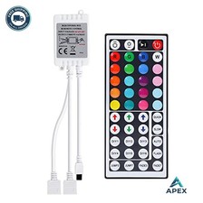 44 Key IR Remote Controller 2 Ports RGB LED Strip Dual 4 Pin 12V 24V Dimmer