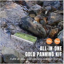 Beginner-Friendly Gold Prospecting Kit - 18pcs Mini Sluice