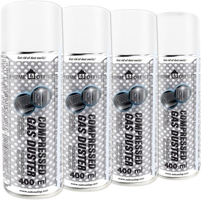 AABCOOLING 4x Home und Office Druckluftspray 400ml, Luft Spraydose,
