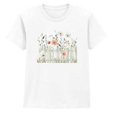 Aquarell Wildblumen Garten Mädchen T-Shirt Frühling Geschenk für Tochter