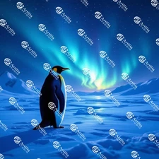 Digital image  Product AI Wallpaper Image Picture Emperor Penguin Sample Art-15