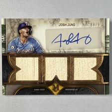 2025 Topps Museum Collection Josh Jung Autograph Triple Relic #88/99 Rangers