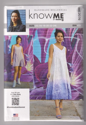 2076 KNOW ME mimi g - Sleeveless DRESS w Seam Interest - Sz 16/18/20/22/24