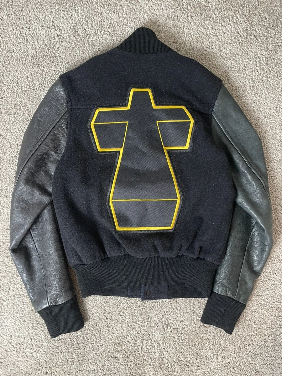 Chaqueta Universitaria Justice X Schott NYC Cross Cuero Lana XS Rara $595
