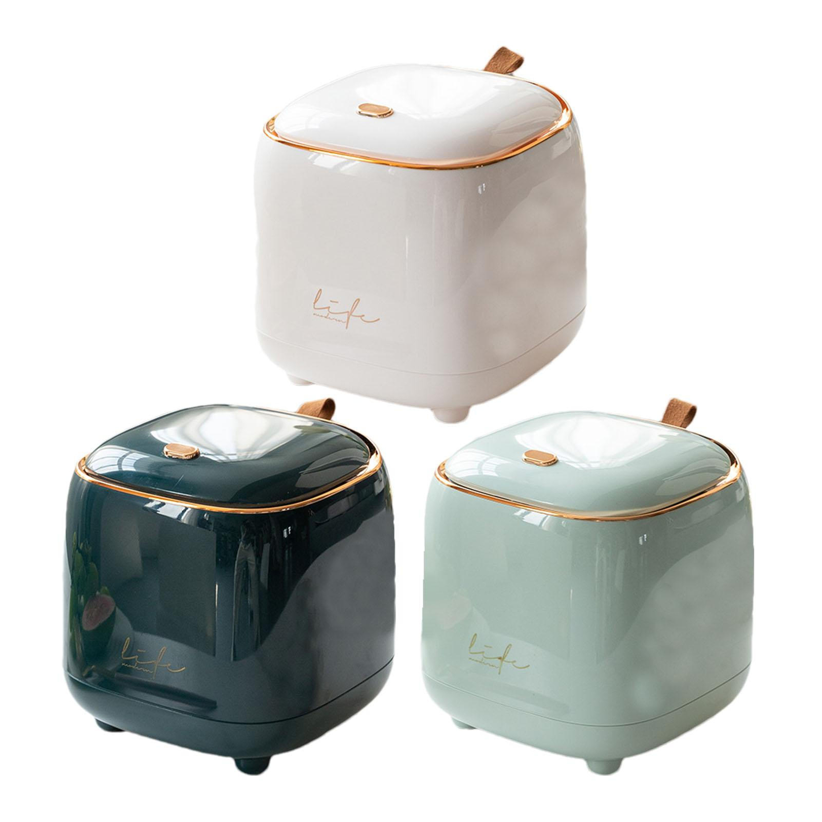 Desktop Mini Trash Can Kitchen Office Small Desk Organizer Garbage Bin With Lid