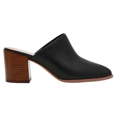 dv by Dolce Vita  Nero  Women s Dress Shoes / Stacked Block Heeled Mule (Black)