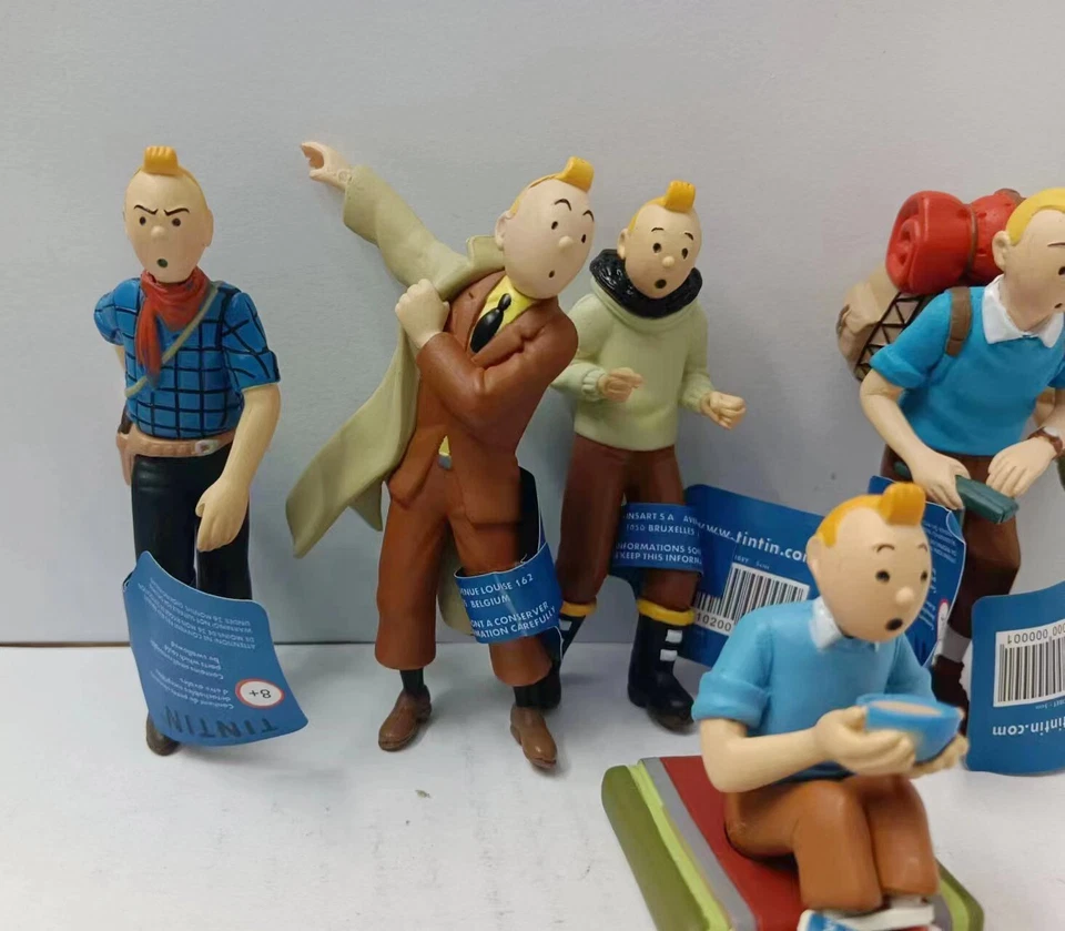 lote de 8 figuras sueltas de Las aventuras de Tintín 4cm-9cm Foto 3 de 4