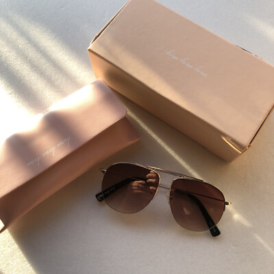 My My My Ridley Sunglasses Gold Aviator Blogger 70s Style 