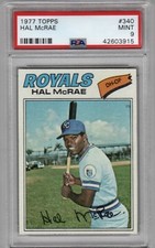 1977 Topps Hal McRae #340 Baseball Card Graded Psa 9 Mint!!!!!