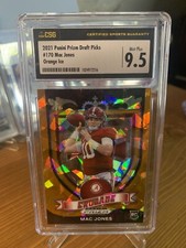 2021 Panini Prizm Draft Picks Mac Jones Orange Cracked Ice Crusade Rc CSG 9.5 