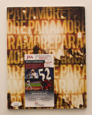Paramore Band Signed Autograph Concert Tour Program Book - Hayley
