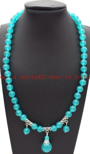 Bonito! Collar colgante de cuentas redondas de piedras preciosas multicolores naturales de 8 mm 18" AAA - Imagen 38 de 43