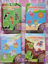 4 Diamond Paint Magnets Set Tiere, Einhorn, D...