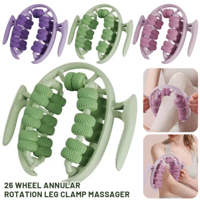 26 Wheel Annular Slimming Roller Tool 360-degree Rotation Leg Clamp Massager UK - Image 1 of 4