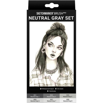 SKETCHMARKER BRUSH PRO NEUTRAL GRAY SET 6