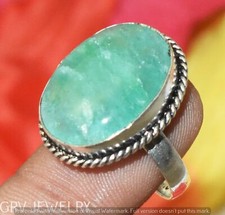 Green Aventurine Gemstone Ring 925 Silver Overlay Us Size 6.5" U293-C109