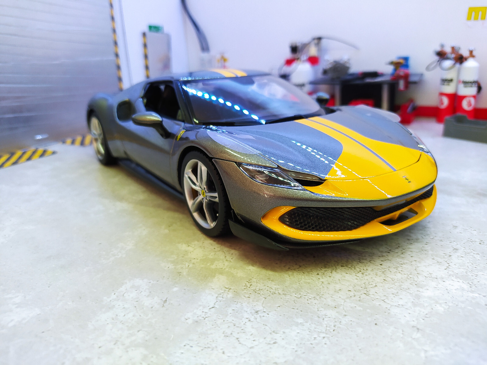 Voiture miniature Ferrari 296 GTB Hybrid Bburago 1/18 rouge
