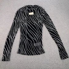 Shein Bae Shimmer Body Conforming Top Womens Medium Breathable Super Stretch