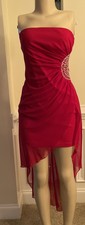Vintage Teeze Me Dress Size 5 Red Strapless A...