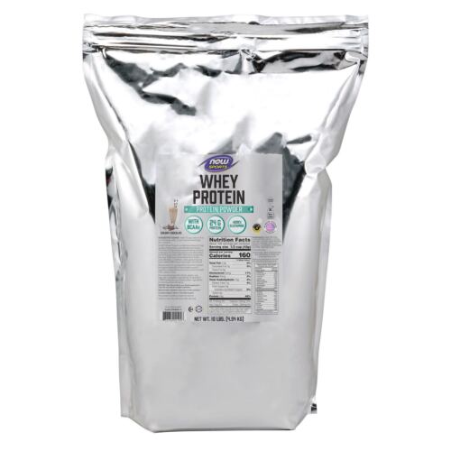 NOW FOODS Whey Protein Creamy Chocolate Powder - 10 lbs. - Afbeelding 1 van 3