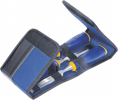 IRWIN Marples Chisel Set with Wallet, 3-Piece 1768781, Blue