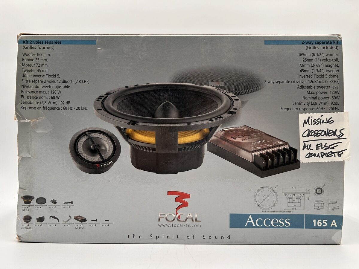 Tweeter Access 165 As Focal Access 165A1 120 Watts 2-Way Car Audio