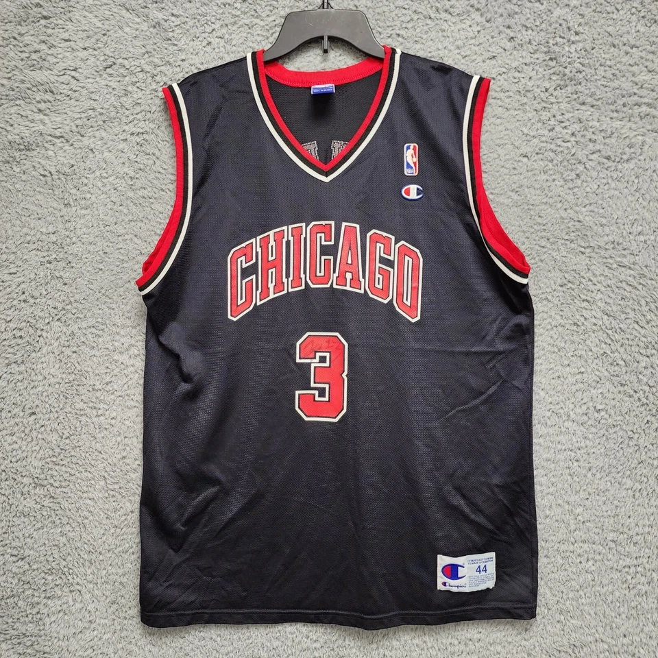 Чемпион Chicago Bulls Тайсон Чендлер #3 черный Джерси размер 44 большой подписанный читать - Изображение 2 из 4
