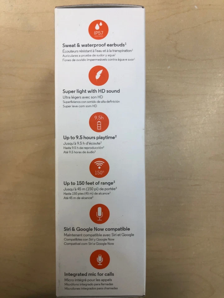 Motorola Verveloop+ Water Resistant Bluetooth Wireless Stereo Headphones w/ Mic - Image 2 of 4