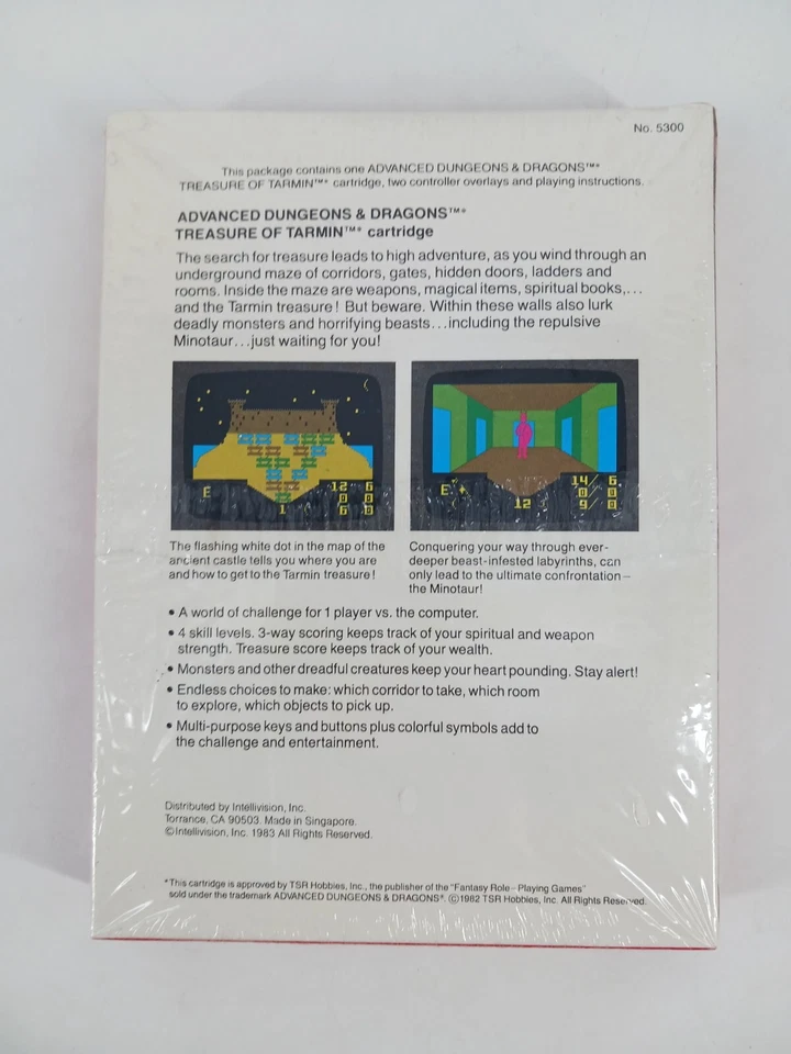 Intellivision Advanced Dungeons and Dragons Treasure Of Tarmin Game NEW SEALED - Image 2 of 4