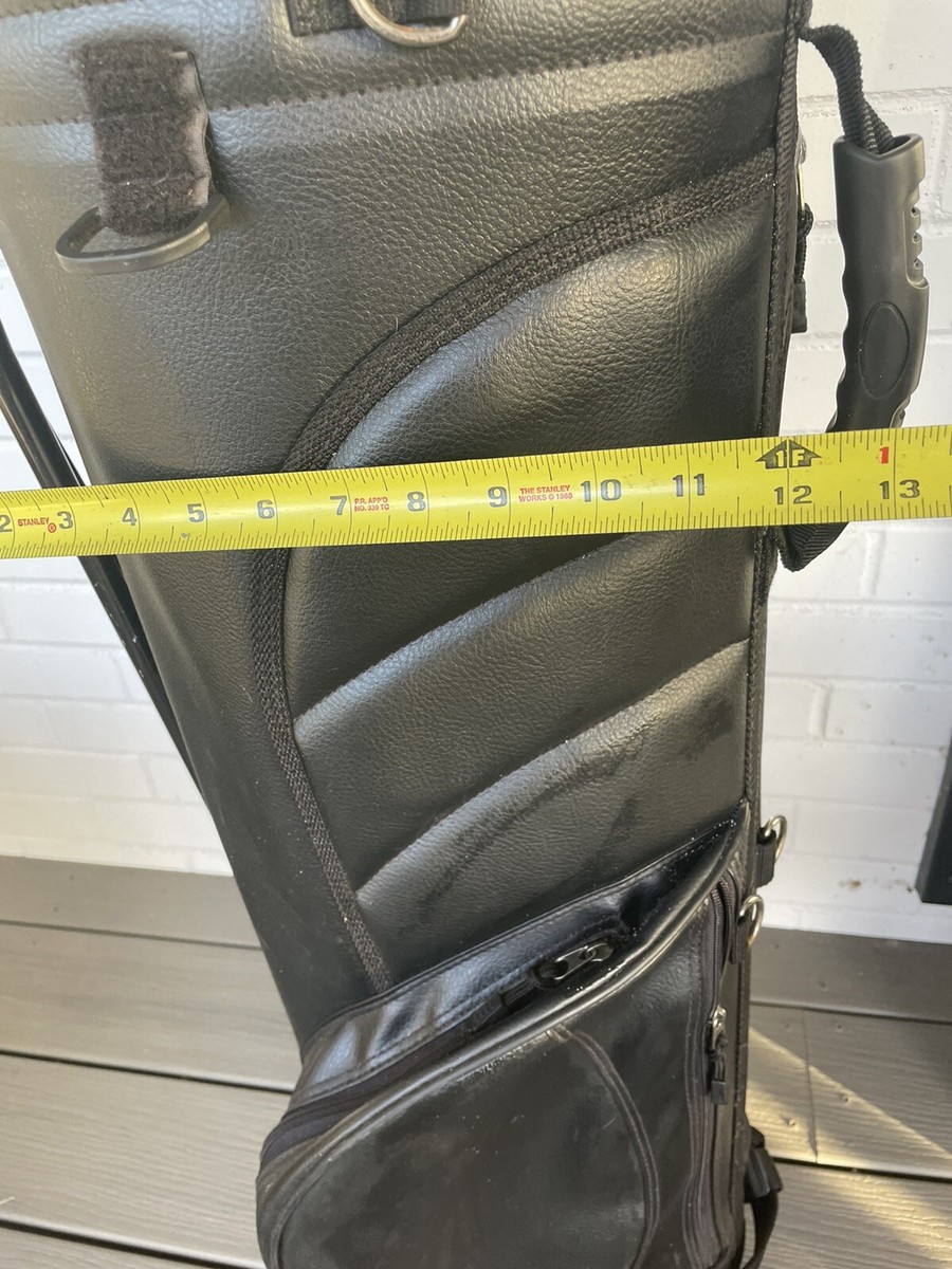 Takara Sport Inc Golf Bag Black Leather w/ Strap Vintage | eBay