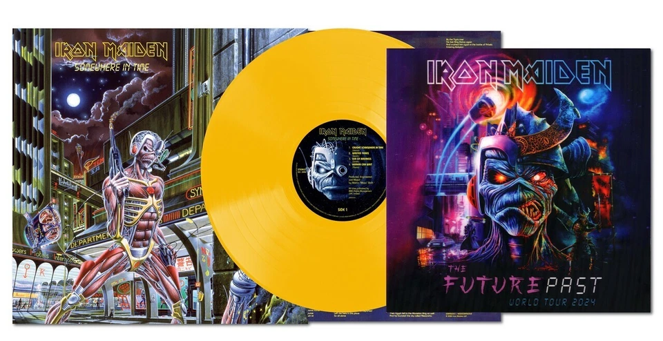 Iron Maiden 'Somewhere In Time' Yellow Vinyl w Lenticular - (Rel: Nov 15 2024)