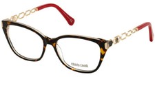 Roberto Cavalli RC5113 056 Havana Tortoise Gold Red Eyeglasses 54-15-140 Cat Eye