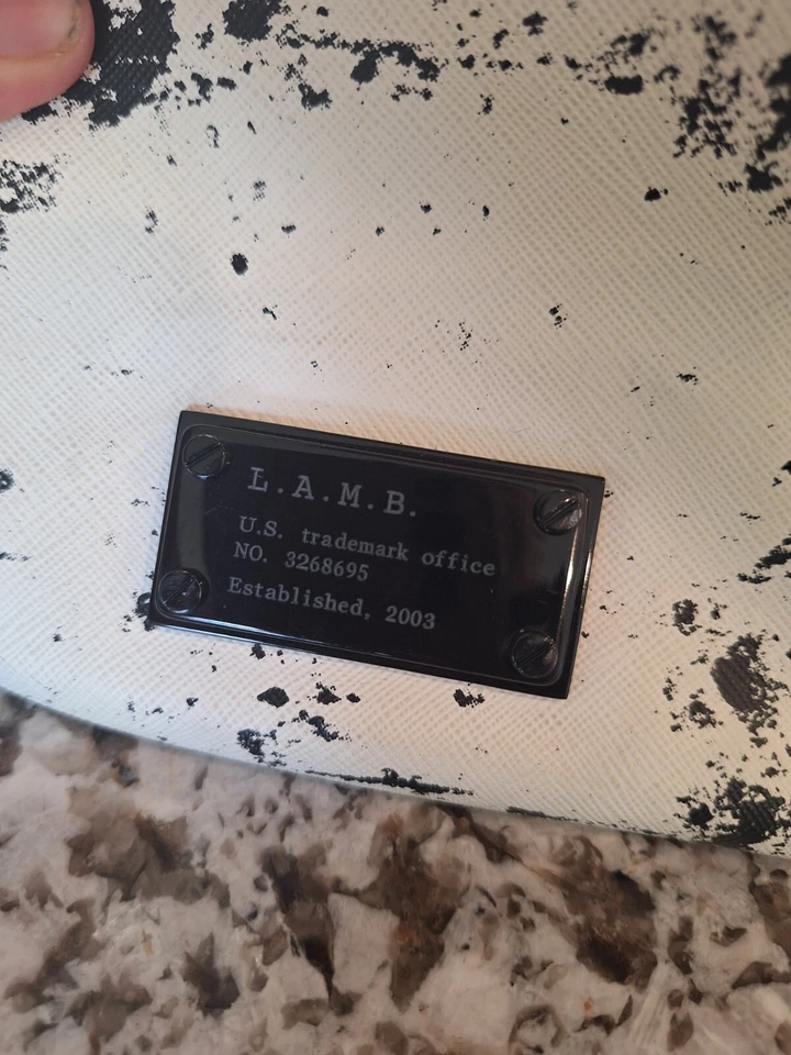 L.A.M.B. Bolso de Mano Grande de Piel de Cordero by Gwen Stefani Negro/Blanco Foto 3 de 4