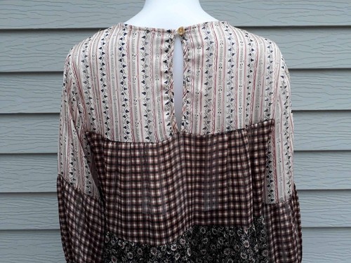 Ces Femme women's Multicolor top bell sleeve crew neck Size M - Picture 13 of 18