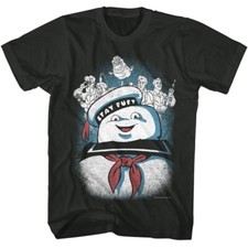 The Real Ghost Busters Movie T-Shirt STAY PUFT Official Vintage Smoke Cotton