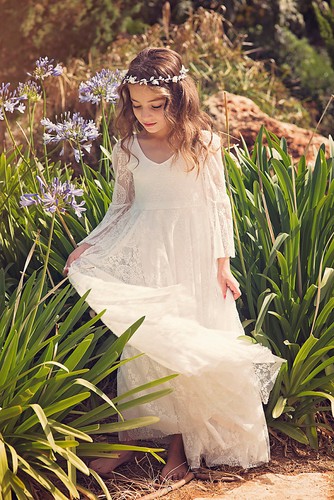 bohemian style communion dresses