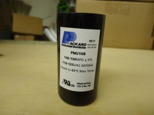 Packard PMJ108 Motor Start Capacitor 108-130 MFD 110-125 VAC - Picture 1 of 3