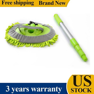 #ad Adjustable Telescopic Car Wash Brush Kit Mop Long Handle Vehicle Cleaning A $13.57