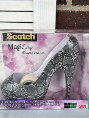 Scotch Snakeskin Stiletto Heels Magic Tape Dispenser, New