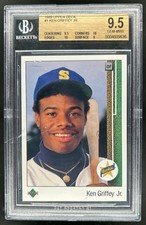 1989 Upper Deck Ken Griffey Jr. Rookie RC #1 Mariners BGS 9.5 GEM MINT