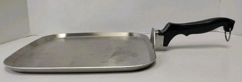 Chef's Ware Griddle 11" Square Flat Grill Skillet Fry Pan Stainless USA