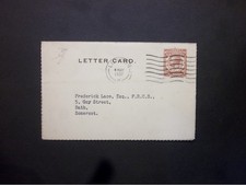 GB Stationery STO 1937 KGV 11/2d marrone 'Cadbury' carta lettera usata H&B LCS6 rara!