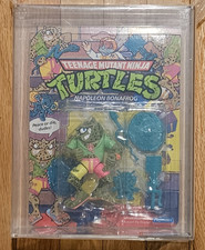 1990 Playmates TMNT Napoleon Bonafrog Pink Necklace AFA 85 HIGHEST GRADED