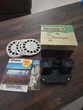 1950s View-Master Stereoscope, Sawyer s Inc. 19 Reels-Box-Reel List-Papers