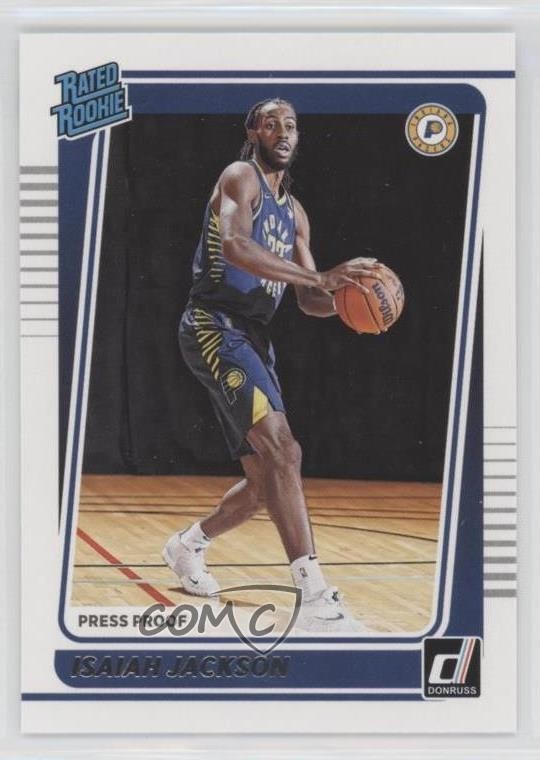 2021 Panini Donruss Rated Silver Press Proof Isaiah Jackson #217 Rookie RC 0c6