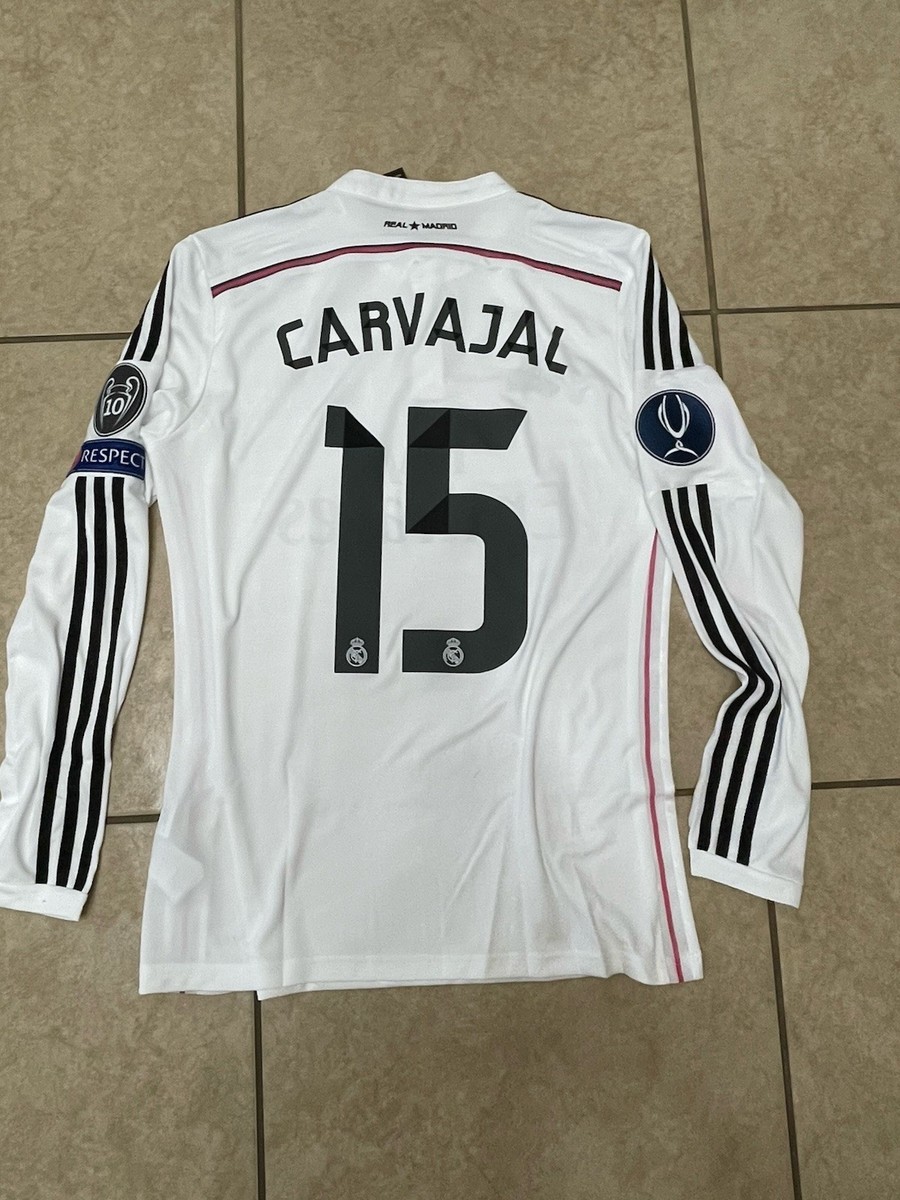 Real Madrid Carvajal Spain UEFA SÚPER CUP Shirt Sz Medium Jersey