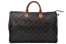Autentica borsa Louis Vuitton Monogram Speedy 40 mano Boston M41522 LV AA235
